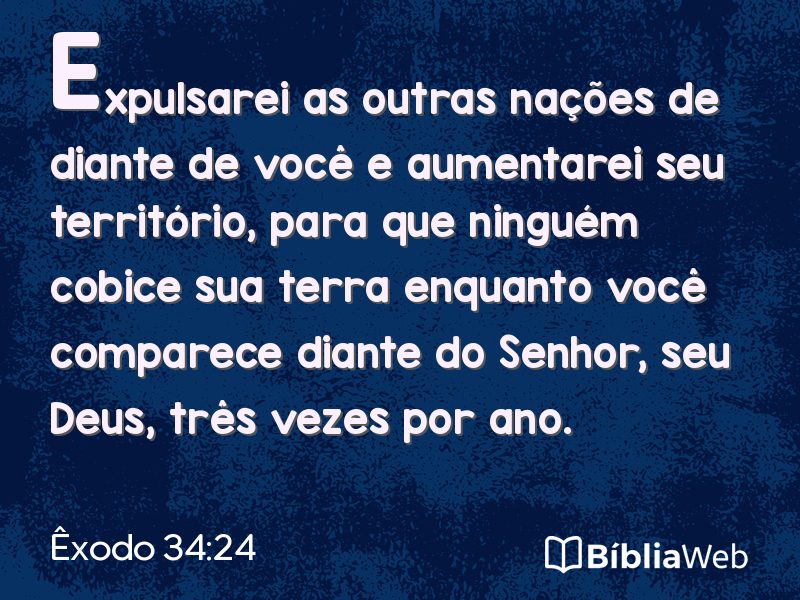 Êxodo 34:24 em imagem para compartilhar