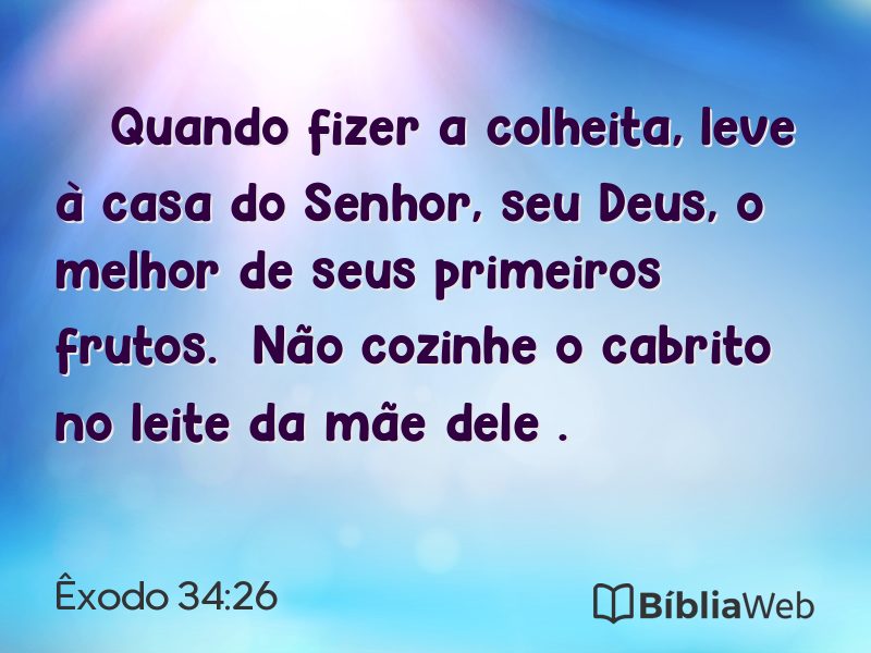 Êxodo 34:26 em imagem para compartilhar