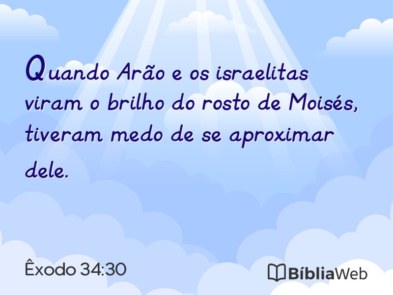 Êxodo 34:30 em imagem para compartilhar