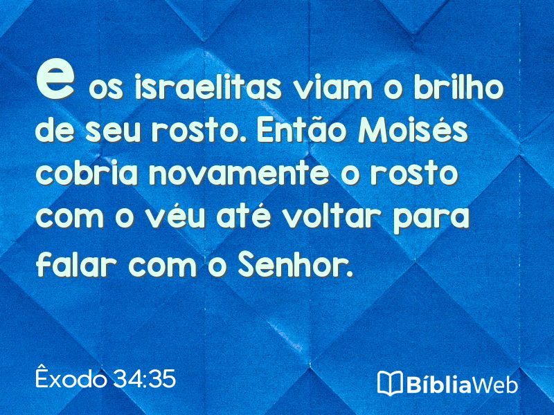 Êxodo 34:35 em imagem para compartilhar