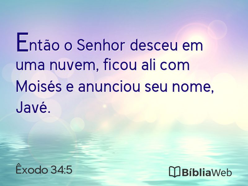 Êxodo 34:5 em imagem para compartilhar