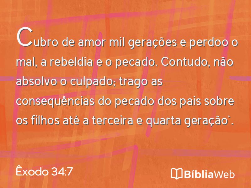 Êxodo 34:7 em imagem para compartilhar