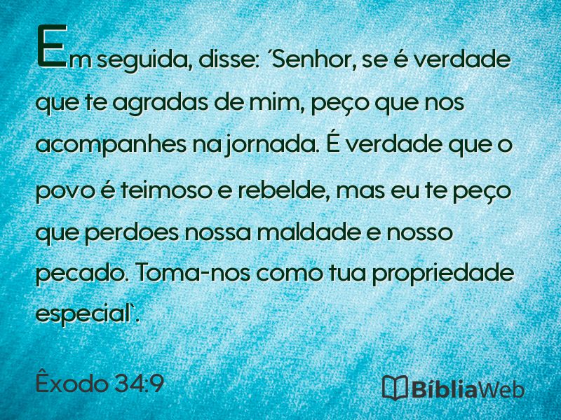 Êxodo 34:9 em imagem para compartilhar