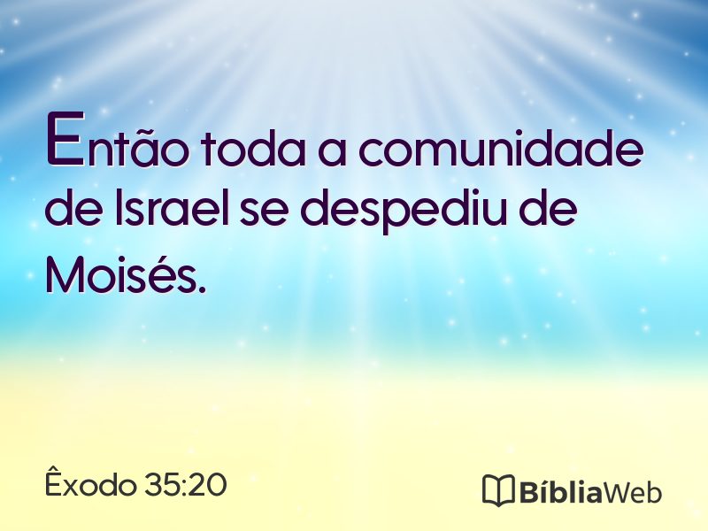 Êxodo 35:20 em imagem para compartilhar