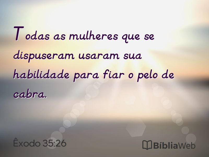 Êxodo 35:26 em imagem para compartilhar