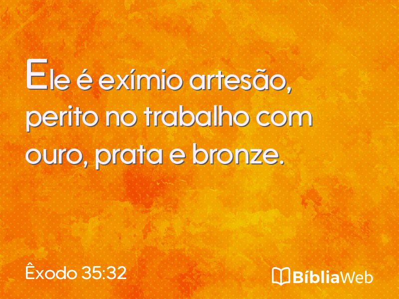 Êxodo 35:32 em imagem para compartilhar