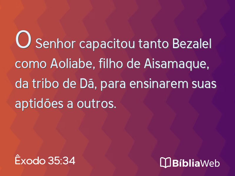 Êxodo 35:34 em imagem para compartilhar