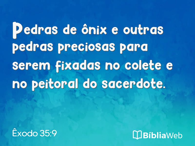 Êxodo 35:9 em imagem para compartilhar