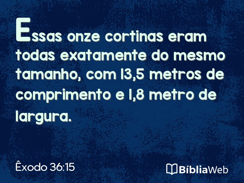 Êxodo 36:15 em imagem para compartilhar