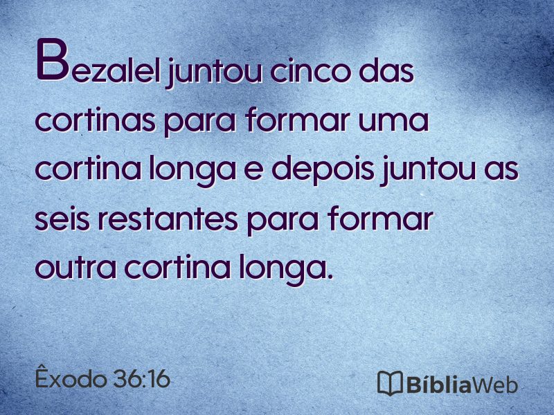Êxodo 36:16 em imagem para compartilhar