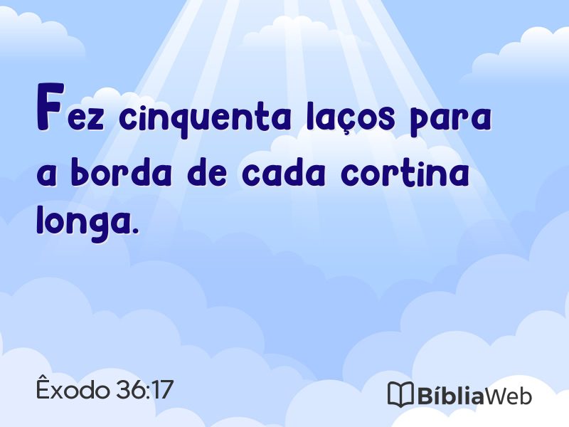 Êxodo 36:17 em imagem para compartilhar