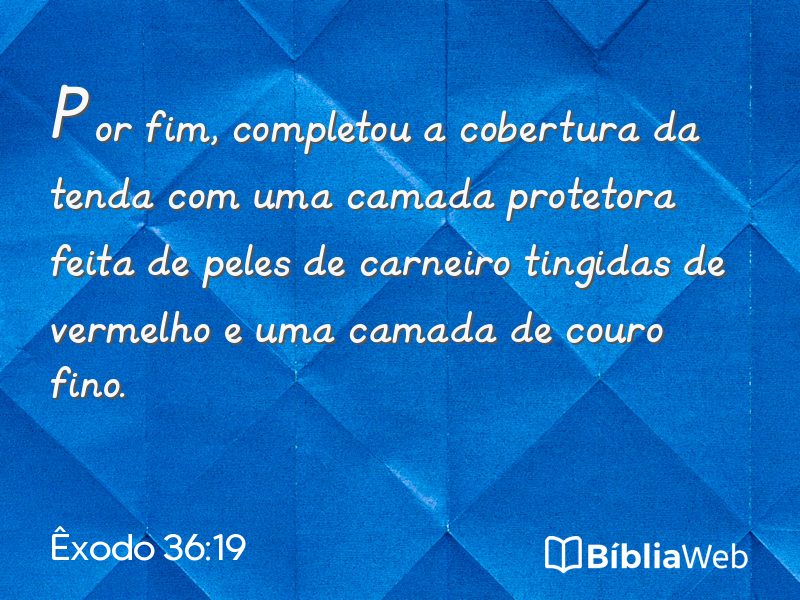 Êxodo 36:19 em imagem para compartilhar