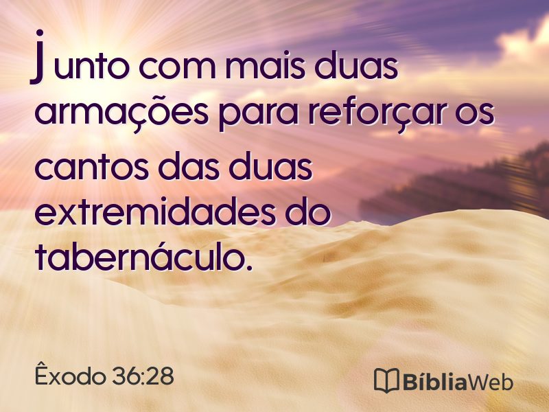 Êxodo 36:28 em imagem para compartilhar