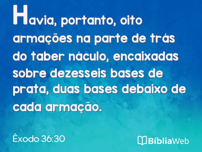 Êxodo 36:30 em imagem para compartilhar