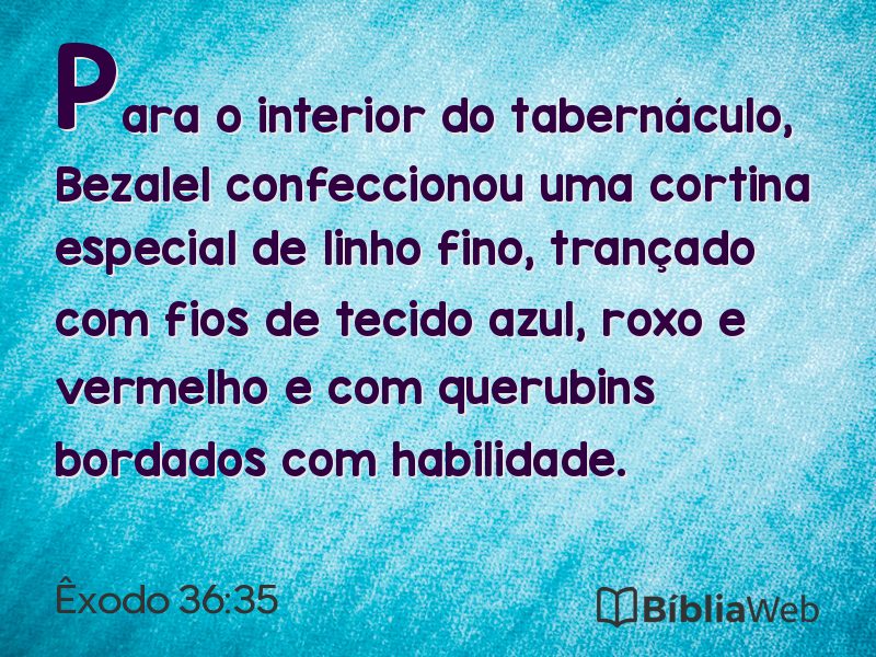 Êxodo 36:35 em imagem para compartilhar