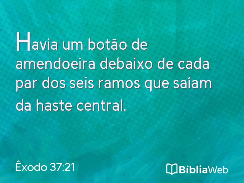 Êxodo 37:21 em imagem para compartilhar