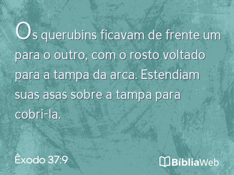 Êxodo 37:9 em imagem para compartilhar