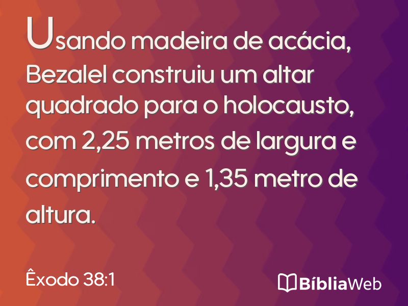 Êxodo 38:1 em imagem para compartilhar