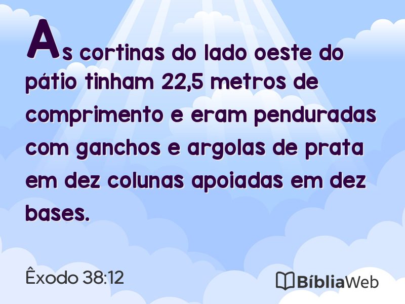 Êxodo 38:12 em imagem para compartilhar