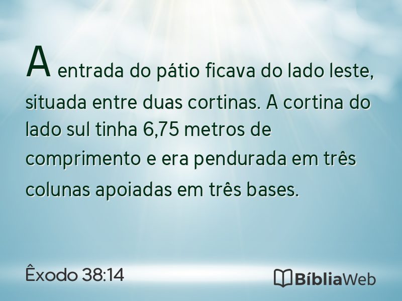 Êxodo 38:14 em imagem para compartilhar