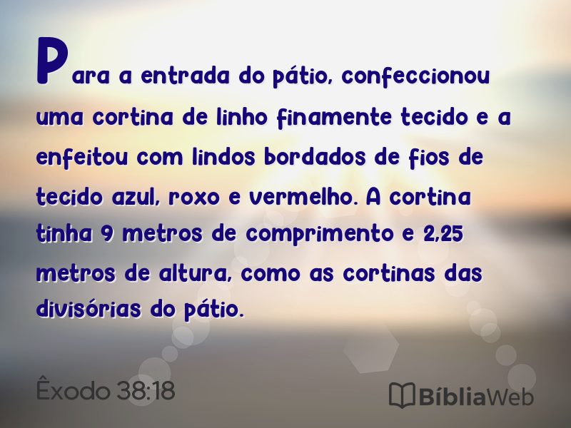 Êxodo 38:18 em imagem para compartilhar