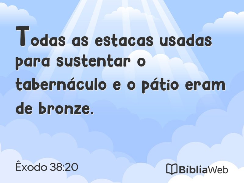Êxodo 38:20 em imagem para compartilhar