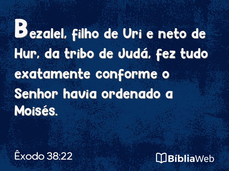 Êxodo 38:22 em imagem para compartilhar