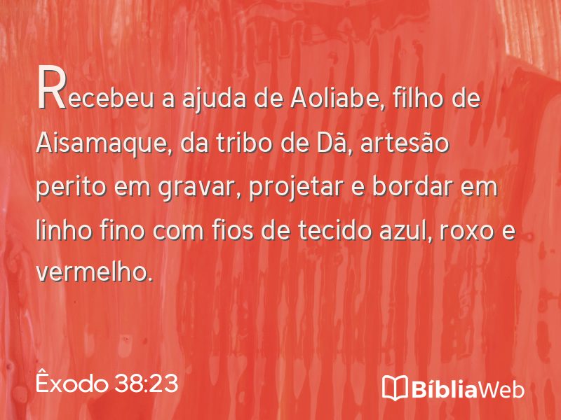 Êxodo 38:23 em imagem para compartilhar