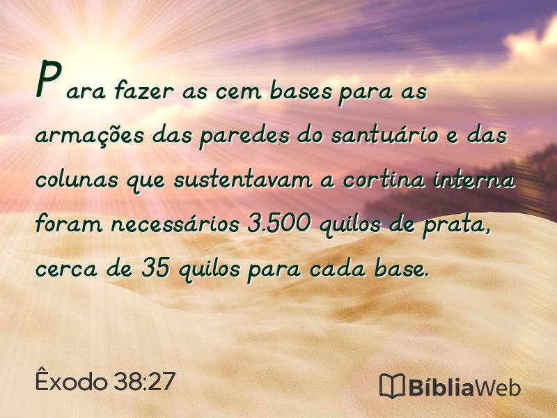 Êxodo 38:27 em imagem para compartilhar