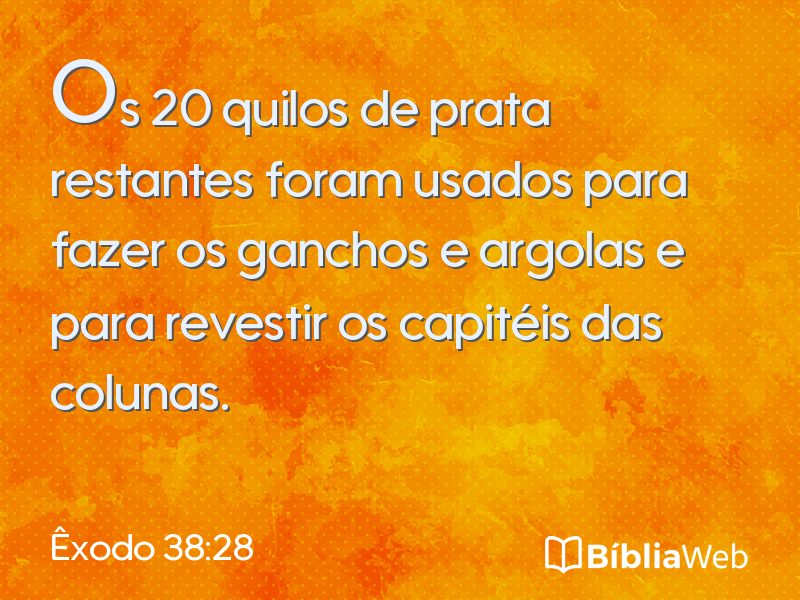 Êxodo 38:28 em imagem para compartilhar