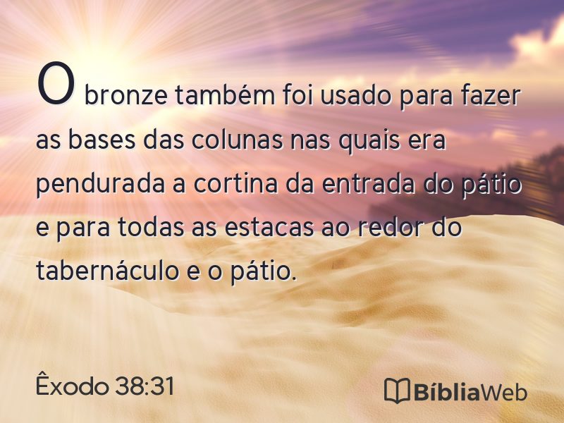 Êxodo 38:31 em imagem para compartilhar