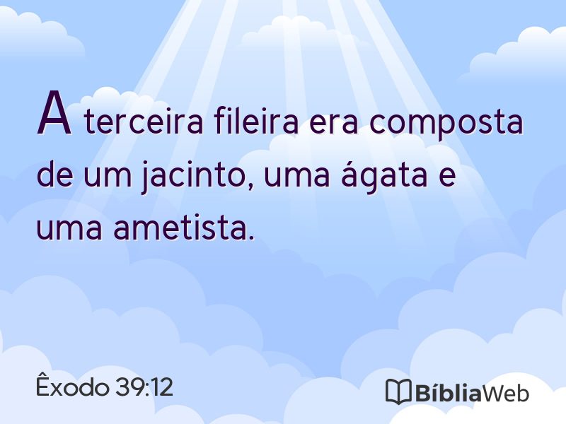 Êxodo 39:12 em imagem para compartilhar