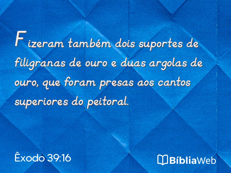 Êxodo 39:16 em imagem para compartilhar