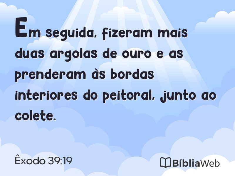Êxodo 39:19 em imagem para compartilhar