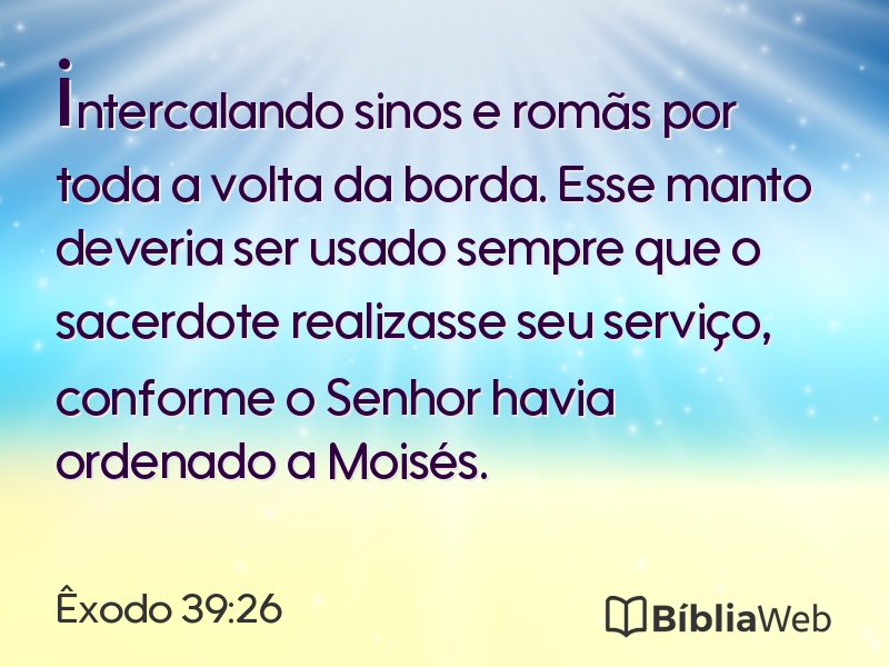 Êxodo 39:26 em imagem para compartilhar