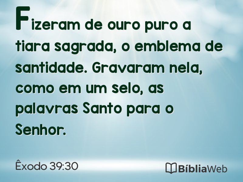 Êxodo 39:30 em imagem para compartilhar