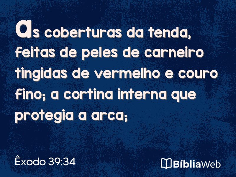 Êxodo 39:34 em imagem para compartilhar