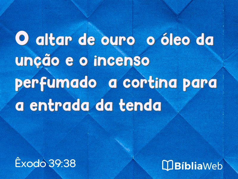 Êxodo 39:38 em imagem para compartilhar
