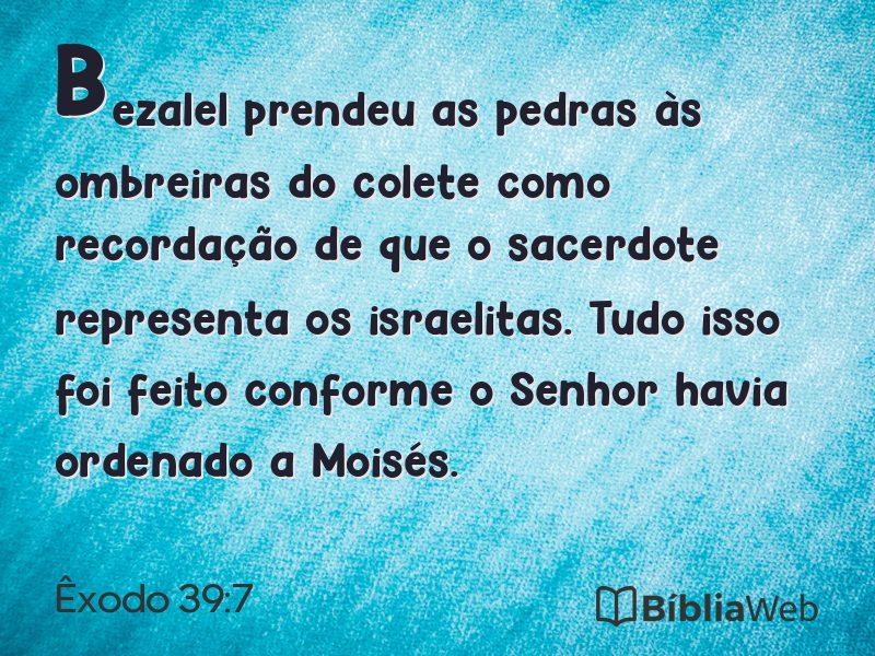 Êxodo 39:7 em imagem para compartilhar