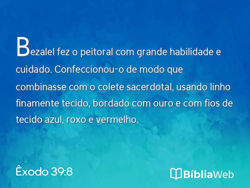 Êxodo 39:8 em imagem para compartilhar