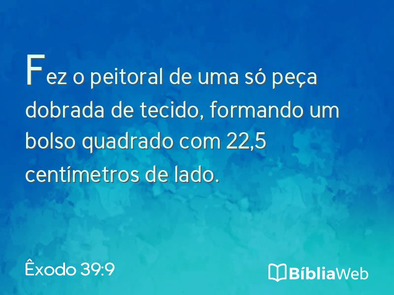 Êxodo 39:9 em imagem para compartilhar