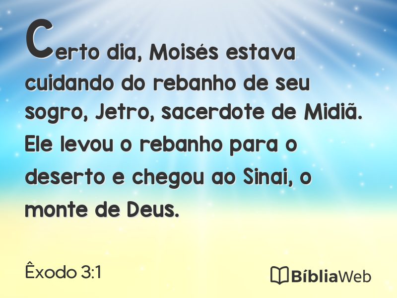 Êxodo 3:1 em imagem para compartilhar