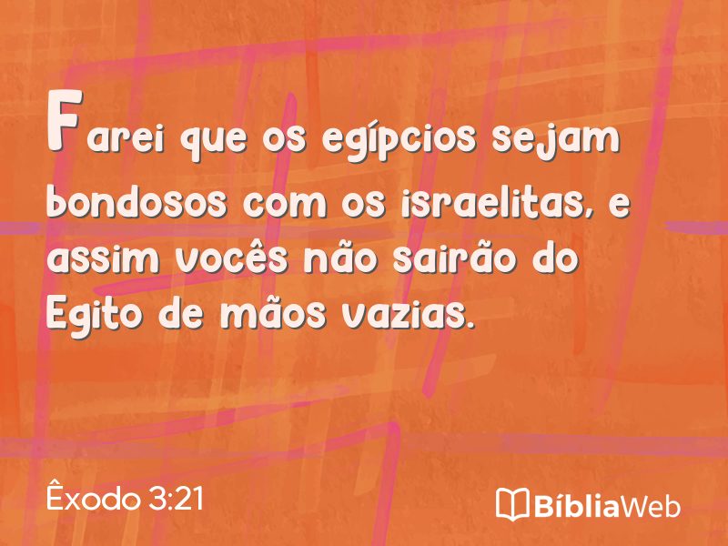 Êxodo 3:21 em imagem para compartilhar