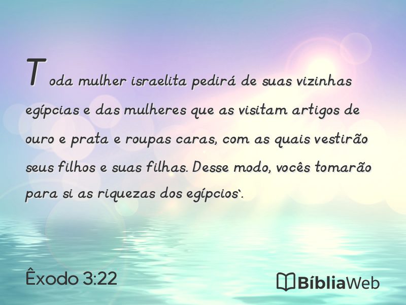 Êxodo 3:22 em imagem para compartilhar
