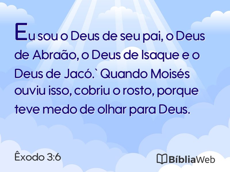 Êxodo 3:6 em imagem para compartilhar