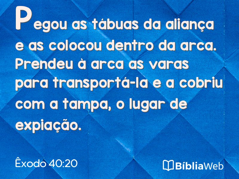 Êxodo 40:20 em imagem para compartilhar