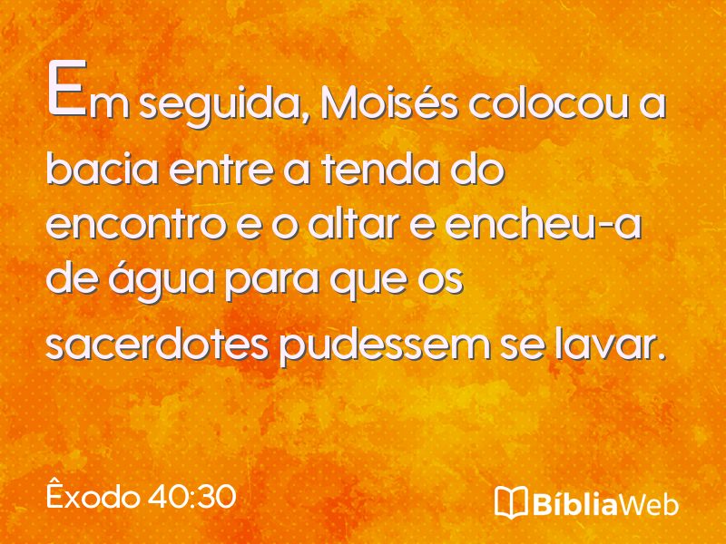 Êxodo 40:30 em imagem para compartilhar