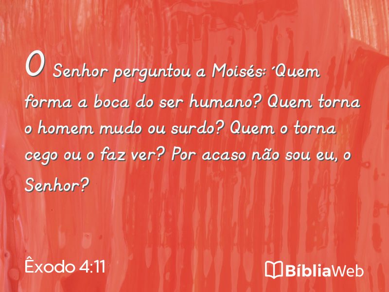 Êxodo 4:11 em imagem para compartilhar