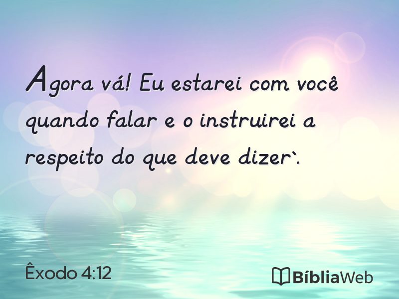 Êxodo 4:12 em imagem para compartilhar