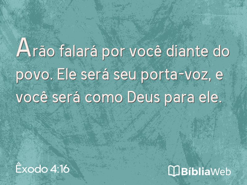 Êxodo 4:16 em imagem para compartilhar